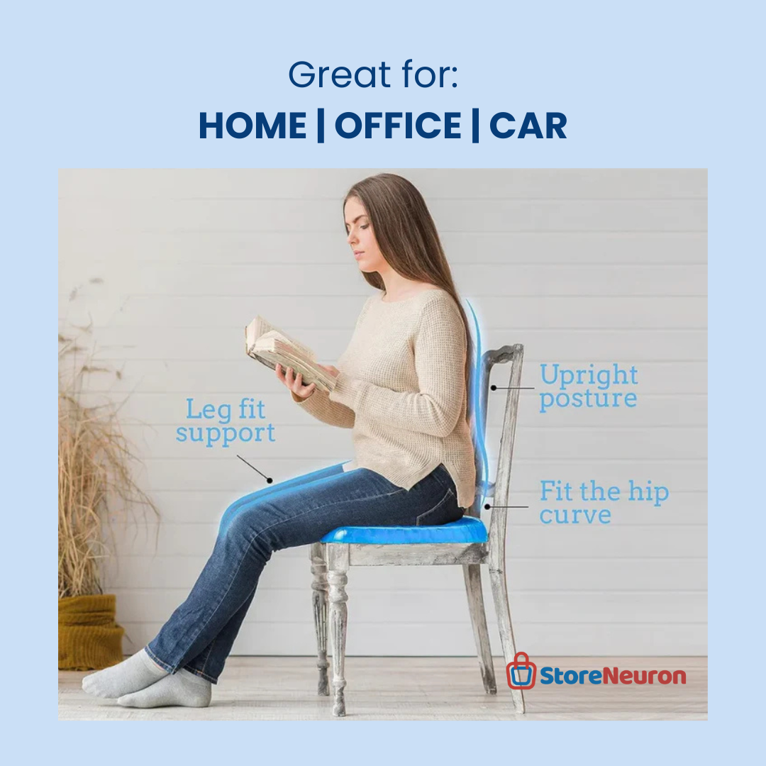 NeuroCushion™ Gel Ultimate Comfort Seat Cushion: Best For Home, Office & Car seats