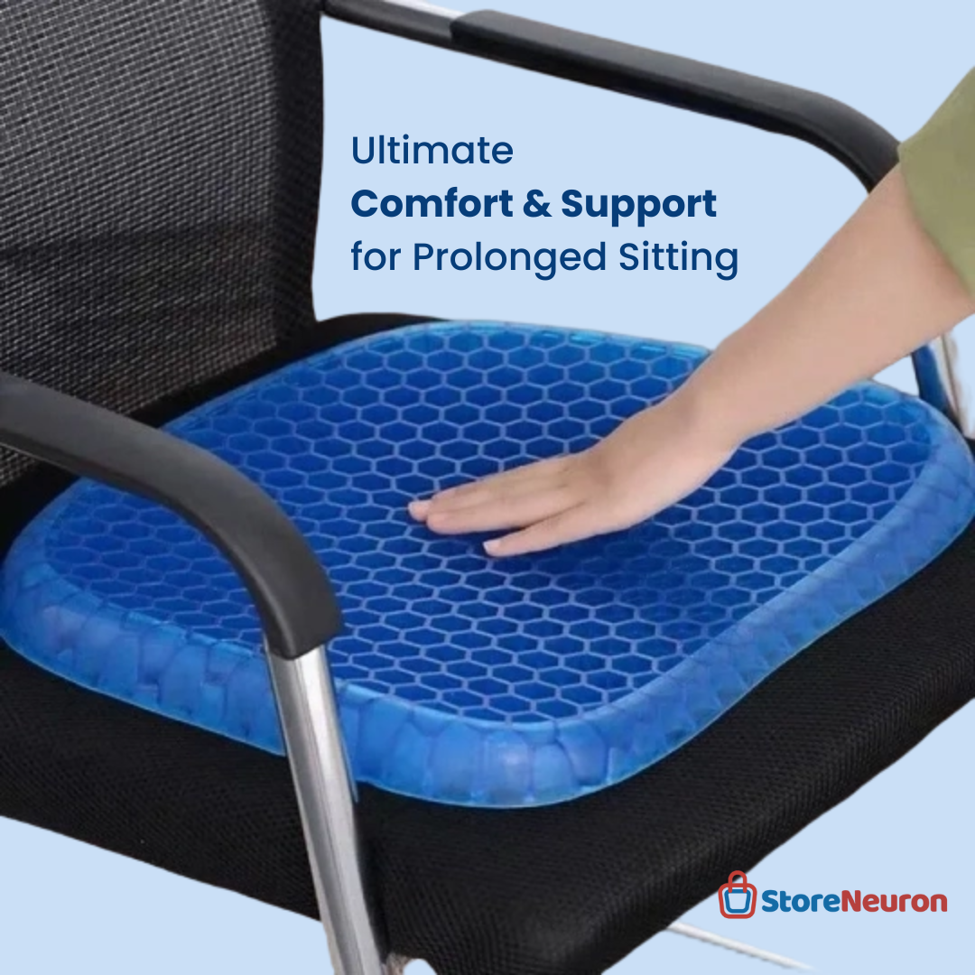 NeuroCushion™ Gel Ultimate Comfort Seat Cushion: Best For Home, Office & Car seats