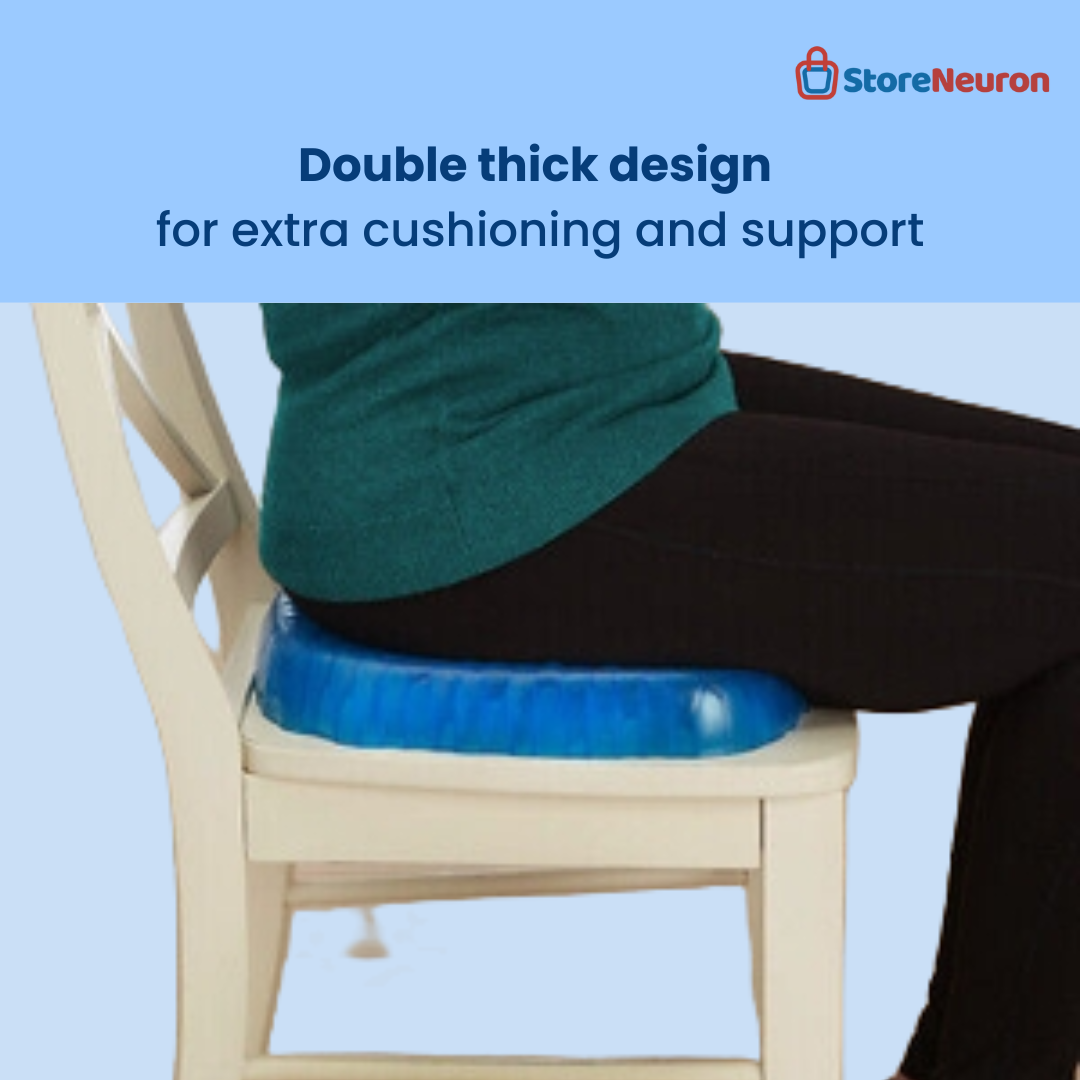 NeuroCushion™ Gel Ultimate Comfort Seat Cushion: Best For Home, Office & Car seats
