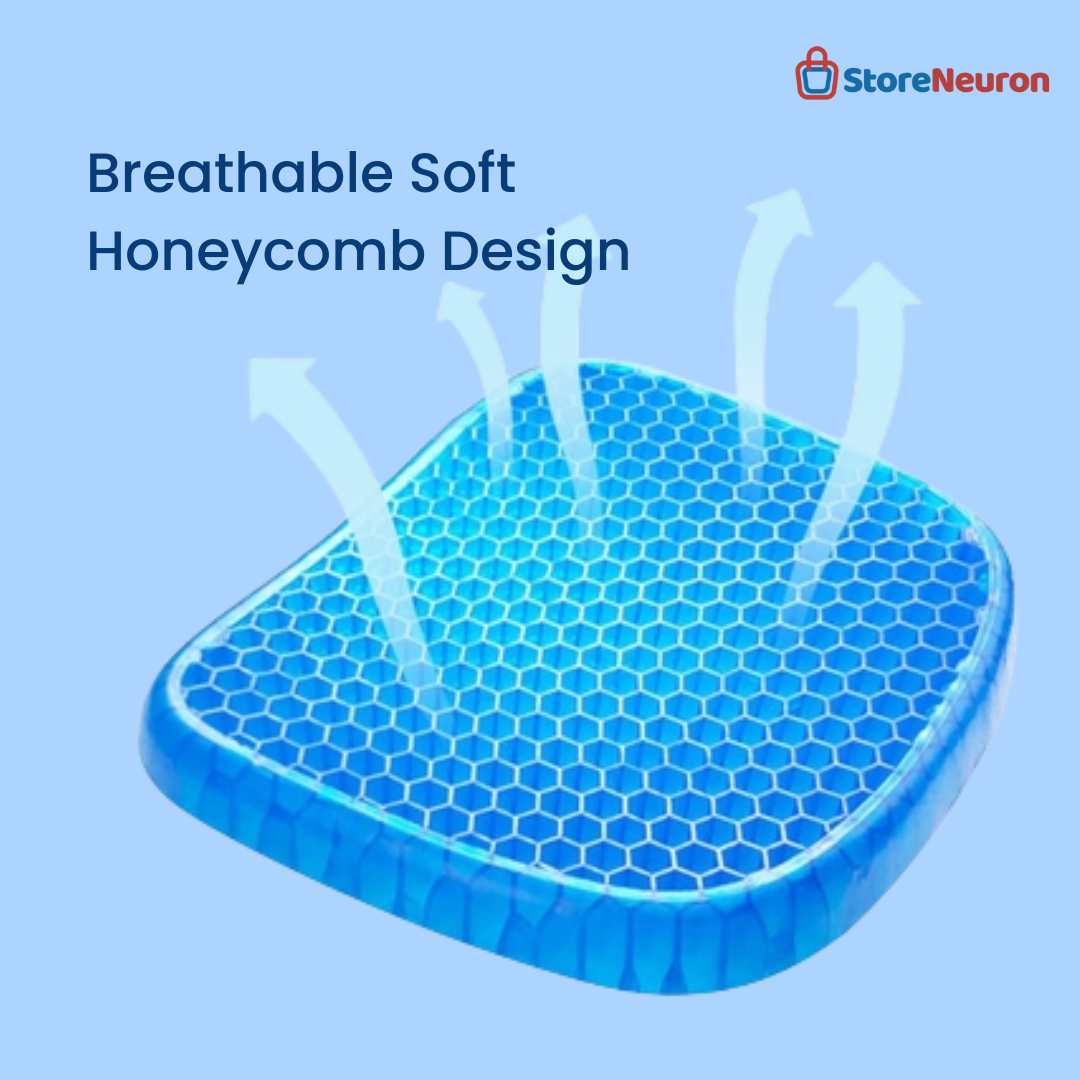 NeuroCushion™ Gel Ultimate Comfort Seat Cushion: Best For Home, Office & Car seats